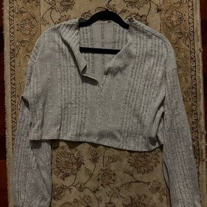 Cropped Grey Sweater